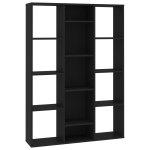 Vidaxl s�parateur de pi�ce / biblioth�que noir 100x24x140 cm agglom�r�