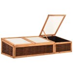 Vidaxl serre 180x80x45 cm bois de pin massif et saule