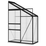 Vidaxl serre anthracite aluminium 1, 44 m