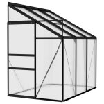 Vidaxl serre anthracite aluminium 3, 8 m