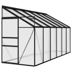 Vidaxl serre anthracite aluminium 7, 44 m