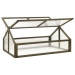 Vidaxl serre gris 114x80x50 cm bois de sapin