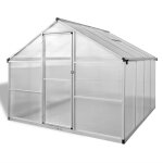Vidaxl serre renforce en aluminium avec cadre de base 6, 05 m