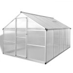 Vidaxl serre renforce en aluminium avec cadre de base 7, 55 m