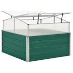 Vidaxl serre vert 100x100x77 cm acier galvanis