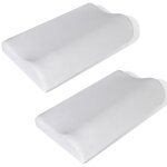 Vidaxl set de 2 oreillers ergonomiques en mousse à mémoire de forme Vidaxl set de 2 oreillers ergonomiques en mousse à mémoire de forme