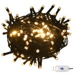 Vidaxl set de boules de nol avec pic et 300 led 120pcs dor et bronze