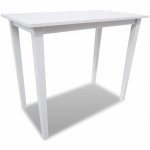 Vidaxl set table et 4 chaises de bar en bois coloris blanc