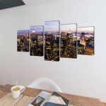 Vidaxl set de toiles murales imprim�es horizon de new york vu du ciel