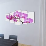 Vidaxl set de toiles murales imprim�es orchid�e 200 x 100 cm