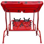 Vidaxl sige balanoire pour enfants rouge