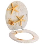 Vidaxl si�ges de toilette avec couvercles 2 pcs mdf �toile de mer