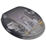 Vidaxl si�ges de toilette avec couvercles 2 pcs mdf new york