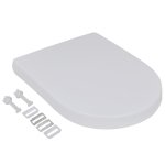 Vidaxl siges de toilette avec couvercles 2 pcs plastique blanc
