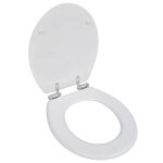 Vidaxl siège de toilette et couvercle à fermeture douce 2pcs mdf blanc Vidaxl siège de toilette et couvercle à fermeture douce 2pcs mdf blanc