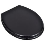 Vidaxl sige de toilette avec couvercle mdf design simple noir