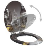 Vidaxl sige wc mdf couvercle  fermeture en douceur design new york