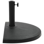 Vidaxl socle demi - rond de parasol polyrésine 15 kg noir Vidaxl socle demi - rond de parasol polyrésine 15 kg noir