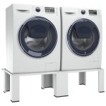 Vidaxl socle double pour lave - linge et sche - linge blanc