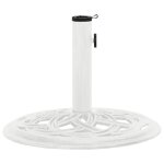 Vidaxl socle de parasol blanc 44x44x31 cm fonte Vidaxl socle de parasol blanc 44x44x31 cm fonte