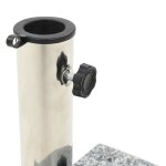 Vidaxl socle de parasol granite courbe 10 kg gris
