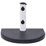Vidaxl socle de parasol noir 40x28x4 cm granite