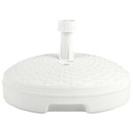 Vidaxl socle de parasol rempli de sable / d'eau 20 l blanc plastique