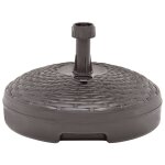 Vidaxl socle de parasol rempli de sable / d'eau 20 l marron plastique
