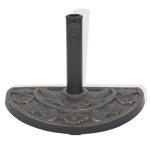 Vidaxl socle de parasol en rsine demi - cercle bronze 9 kg