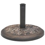 Vidaxl socle de parasol rsine rond bronze 9 kg