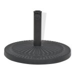 Vidaxl socle de parasol rsine rond noir 14 kg