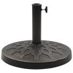 Vidaxl socle rond de parasol polyrésine 13 kg bronze Vidaxl socle rond de parasol polyrésine 13 kg bronze