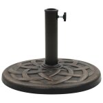 Vidaxl socle rond de parasol polyr�sine 19 kg bronze