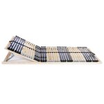 Vidaxl sommier  lattes avec 42 lattes 7 zones 80 x 200 cm