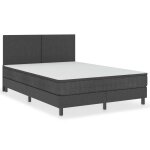 Vidaxl sommier tapissier gris fonc tissu 180x200 cm