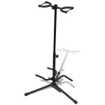 Vidaxl stand de double guitare pliable
