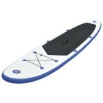 Vidaxl stand up paddle planche � rame bleu et blanc