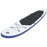 Vidaxl stand up paddle planche  rame gonflable bleu et blanc
