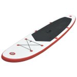 Vidaxl stand up paddle planche  rame gonflable rouge et blanc