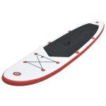 Vidaxl stand up paddle planche  rame rouge et blanc