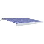 Vidaxl store  cassette motoris 300x250 cm bleu et blanc