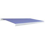 Vidaxl store  cassette motoris 500x300 cm bleu et blanc