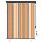 Vidaxl store roulant d'extrieur 120x250 cm jaune et bleu