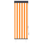 Vidaxl store roulant d'extrieur 60x250 cm blanc et orange