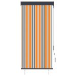 Vidaxl store roulant d'extrieur 80x250 cm jaune et bleu