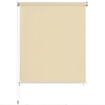 Vidaxl store roulant d'extrieur crme 80x230 cm pehd