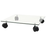 Vidaxl support carr pour plantes 2 pcs verre tremp 35 x 35 cm