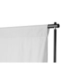 Vidaxl support de fond tlescopique et toile de fond blanc 3x5 m