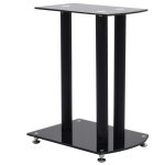 Vidaxl supports de haut - parleur aluminium 2 pcs verre de sécurité noir Vidaxl supports de haut - parleur aluminium 2 pcs verre de sécurité noir