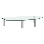 Vidaxl support de moniteur 45x26x8, 6 cm verre transparent Vidaxl support de moniteur 45x26x8, 6 cm verre transparent